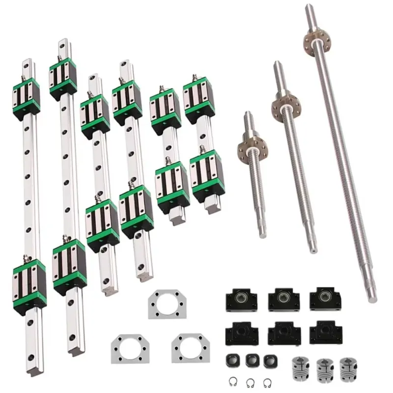6 مجموعات من قضبان التوجيه الخ - مراجعة Hgr20 Linear Guide Rail Ballscrew Set وسعره