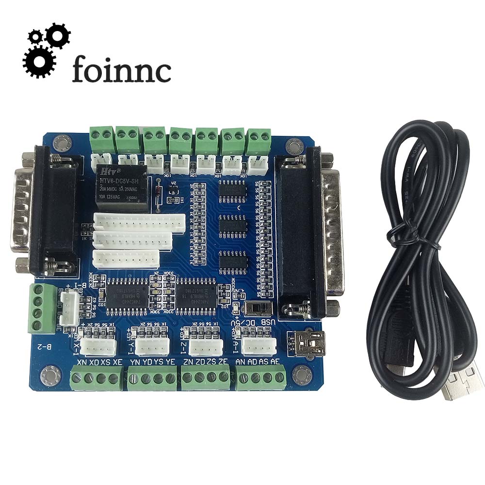 لوحة تحكم CNC لآلة النقش, Mach - مراجعة 5 Axis Cnc Breakout Board Interface Mach3 وسعره