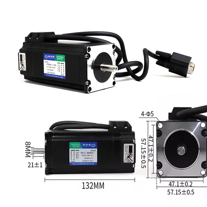 محرك ستيبر رباعي المحاور Nema  - مراجعة Nema 23 Closed Loop Stepper Motor Driver Kit وسعره