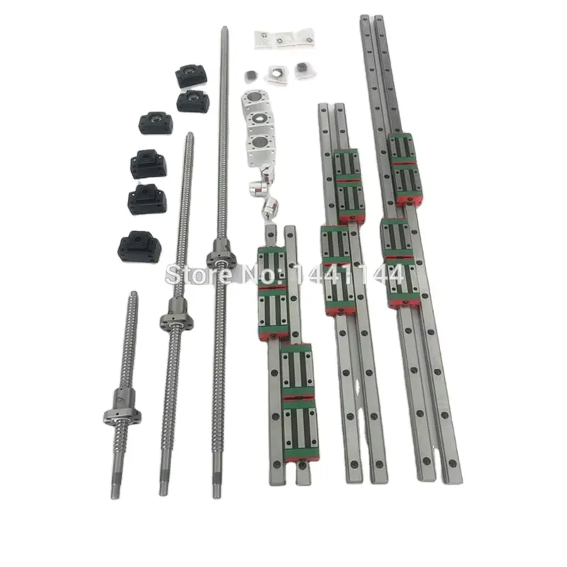6 مجموعات من قضبان التوجيه الخ - مراجعة Hgr20 Linear Guide Rail Ballscrew Set وسعره