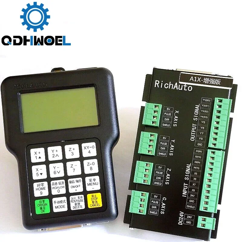 وحدة تحكم CNC من نوع QDHWOEL R - مراجعة Richauto A11 Dsp Controller 3 Axis وسعره