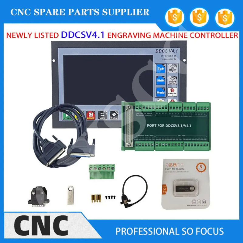 أحدث ترقية DDCSV3.1 DDCS V4.1  - مراجعة Ddcs V4.1 4 Axis Cnc Offline Controller وسعره