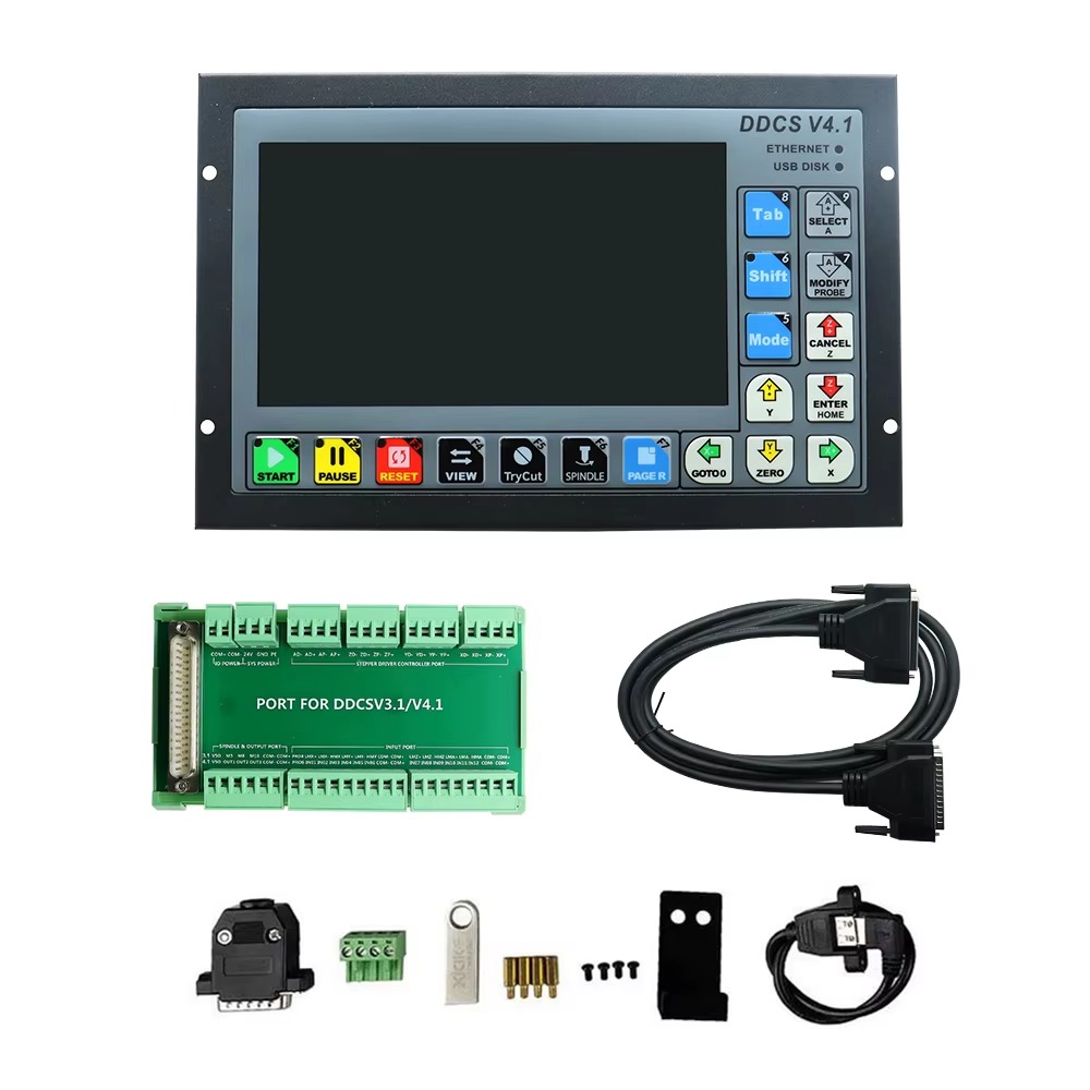 DDCS-V4.1 4-محور وحدة تحكم الح - مراجعة Ddcs V4.1 4 Axis Cnc Offline Controller وسعره