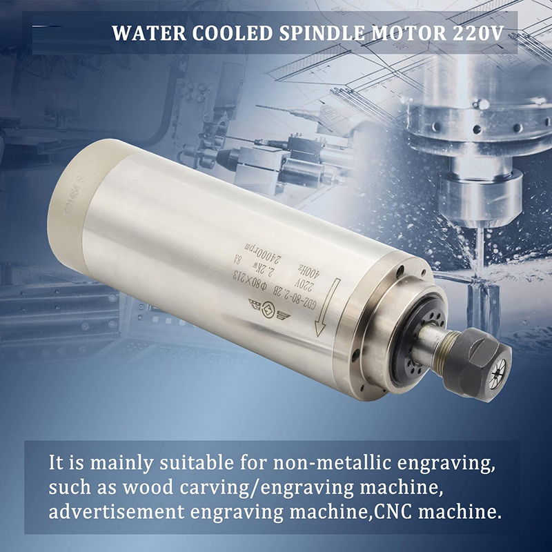 2.2KW 1.5KW CNC المغزل المحرك  - مراجعة Er20 Collet Chuck Spindle Motor 220V وسعره