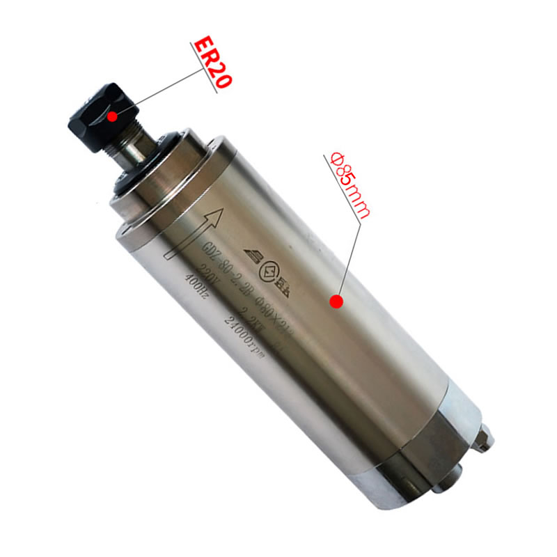 2.2KW 3.0KW 4.5KW نك المغزل ال - مراجعة Er20 Collet Chuck Spindle Motor 220V وسعره